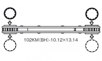 Knarren-Doppelringschlüssel 102KM-BH 13*14 x 15*17