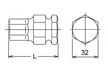 Bit - Innen 6-kt. 107-32 32 mm