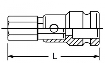 Bit-Halter mit Klinge 18106-16 19 mm