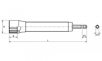 12-kt. Steckschlüsselklinge BD008E-165 21 mm