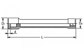 Schaftsteckschlüssel 6102M-400 32 mm
