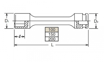 Sleeve-Drive Schaftsteckschlüssel NV13145-100 6 mm