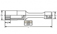 12-kt. Schaftsteckschlüssel 3117M-125 10 mm