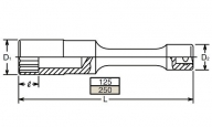 12-kt. Schaftsteckschlüssel 3117M-250 13 mm