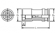 Hinterradmuttern-Schlüssel 16316M 35x17 mm