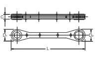 Knarren-Ringschlüssel 102NM 6x7