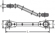 Knarren-Ringschlüssel 103KM 6 x 7