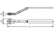 Knarren-Ringschlüssel 144KM 8 mm