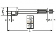 Steckschlüssel Klinge 113-150 8 mm