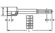 Steckschlüssel Klinge 113-200 7 mm
