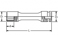 Schaftsteckschlüssel 13145M-100 12 mm