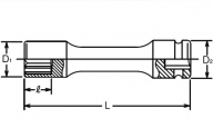 Schaftsteckschlüssel 13145M-150(12P) 10 mm