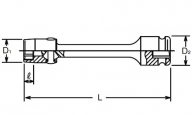 Schaftsteckschlüssel 13146M-250 10 mm