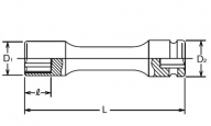 Schaftsteckschlüssel 14145M-200 13 mm