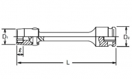 Schaftsteckschlüssel 14146M-150 19 mm