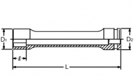 Schaftsteckschlüssel 16102M-400 32 mm