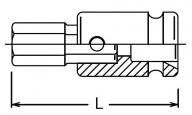 Bit-Halter mit Klinge 16107-22 19 mm
