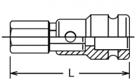 Bit-Halter mit Klinge 18106-16 22 mm