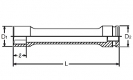 Schaftsteckschlüssel 18102M-400 32 mm
