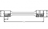 Sleeve-Drive Schaftsteckschlüssel NV14145M-150 13 mm