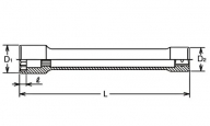 Schaftsteckschlüssel 6102M-400 33 mm